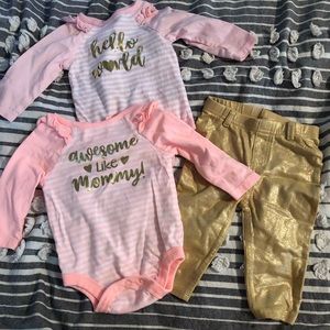 3-6 month shirts and matching pants